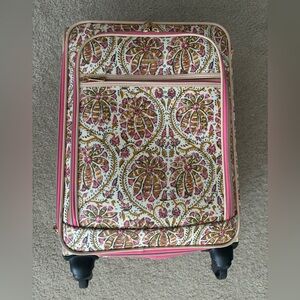 Spartina 449 20” Pink Floral Rolling Carryon Suitcase